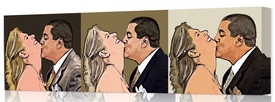 Warhol style 3 panels - couple